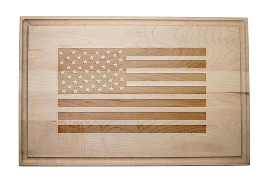 17&#x22; American Flag Cutting Board